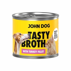 JOHN DOG TASTY BROTH ZUPA FILET Z INDYKA KONSERWA 140g